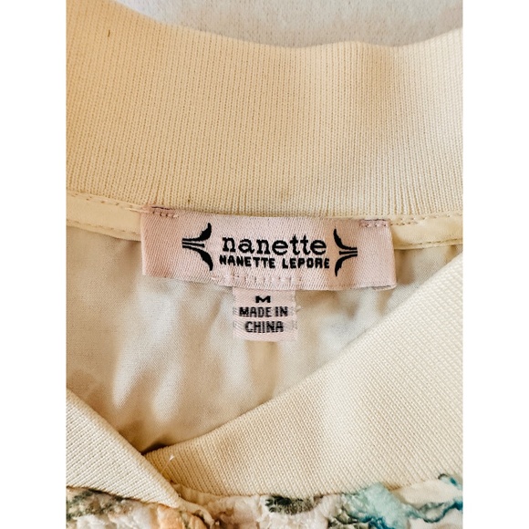 Nanette Lepore Floral Ivory Muti Color Lace Bomber Jacket, NWT - Picture 5 of 11